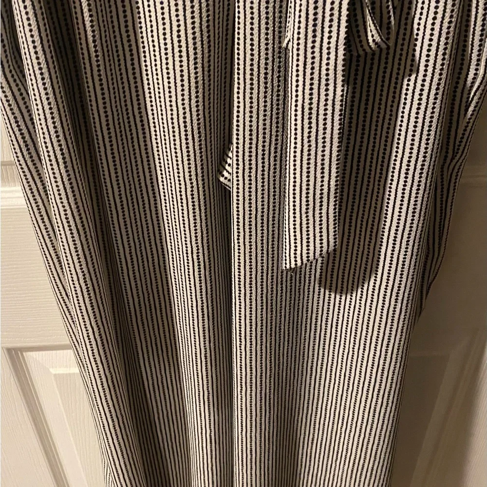 Max Studio Black and White Striped Jumpsuit - Picture 8 of 10